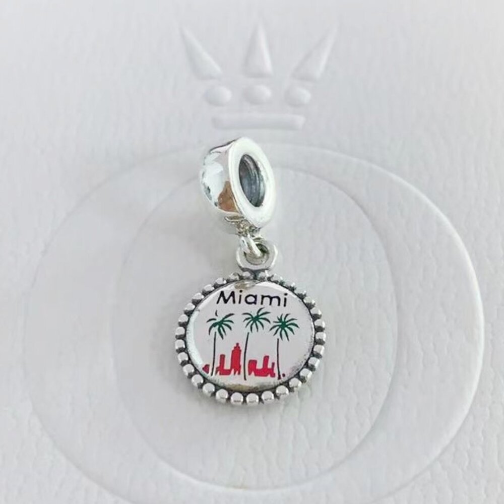 Pandora Miami Beach Dangle Charm Travel Pendant